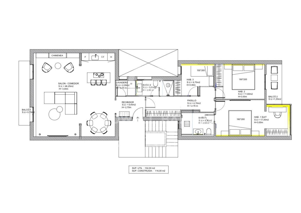 Apartment à Barcelona, Espagne 3 chambres, 116 m2 No. 178590