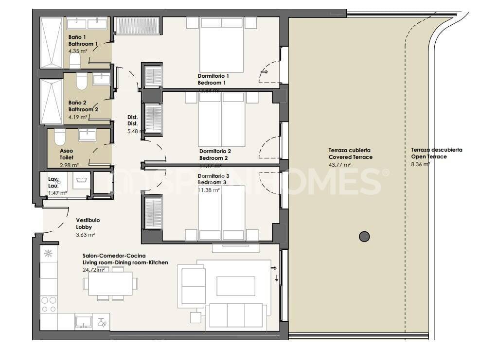 Huoneisto Torrox, Malaga, Espanja 2 makuuhuonetta, 84 m2 No. 173827