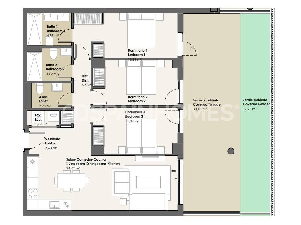 Huoneisto Torrox, Malaga, Espanja 2 makuuhuonetta, 84 m2 No. 173827