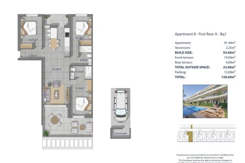 Apartamento en venta en Murcia, España 3 dormitorios, 93 m2 No. 193382 - foto 12