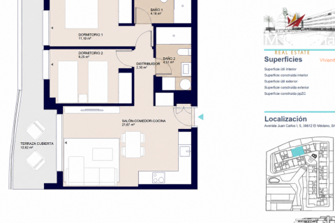 Dzīvoklis pārdošanā El Medano, Tenerife, Spānijā 2 istabas, 53 m2 Nr. 173832 - attēls 22