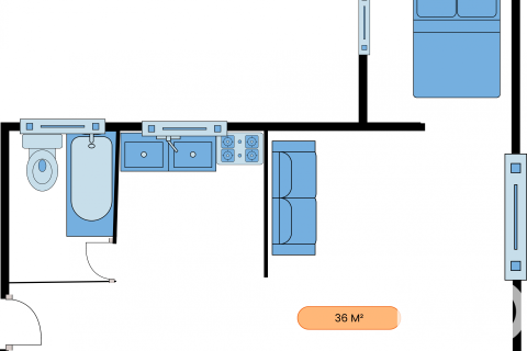 Apartament w Barcelona, Hiszpania 1 sypialnia, 36 mkw. nr 152424 – zdjęcie 22