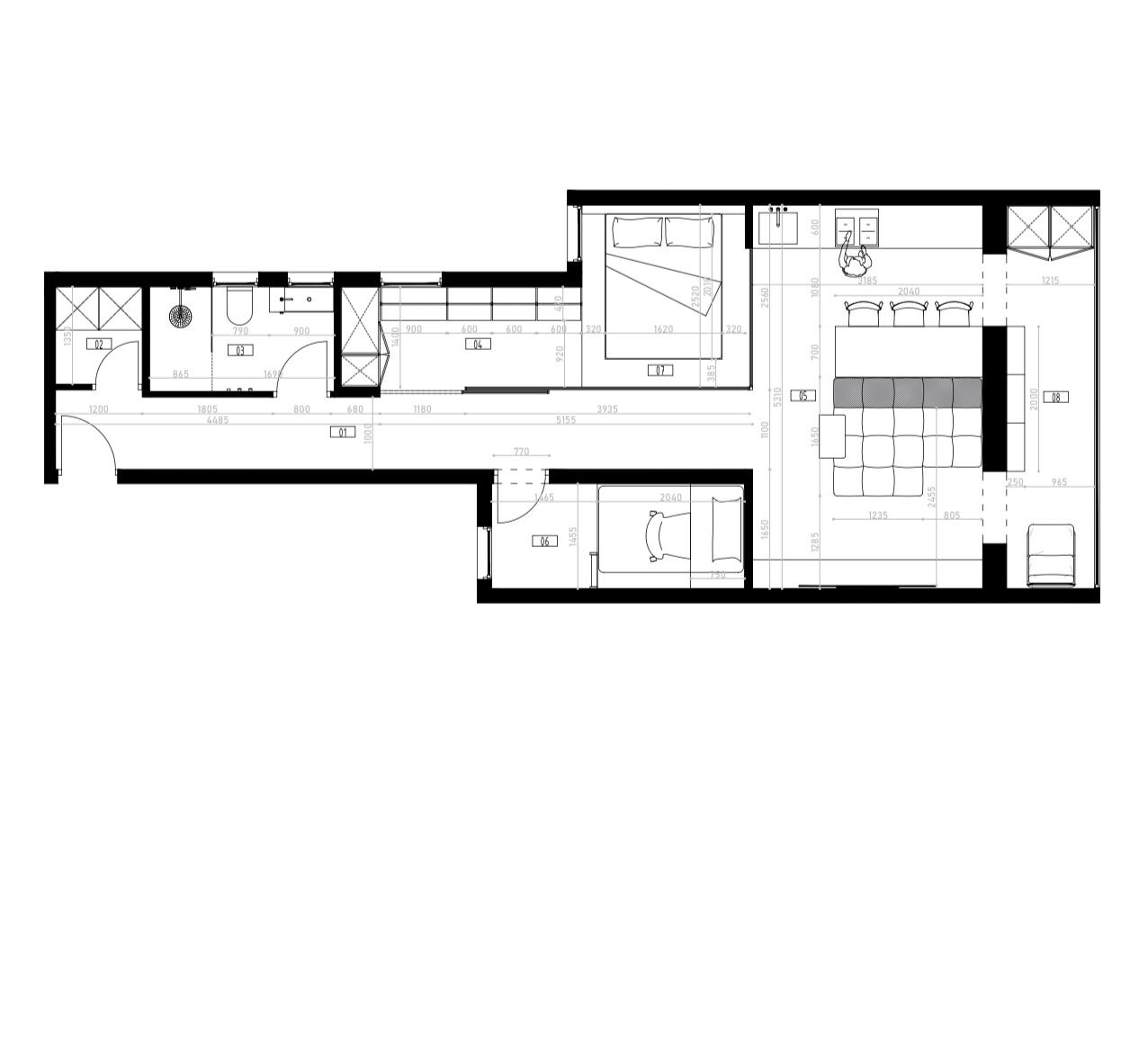 Penthouse w Barcelona, Hiszpania 2 sypialnie, 62 mkw. nr 195147