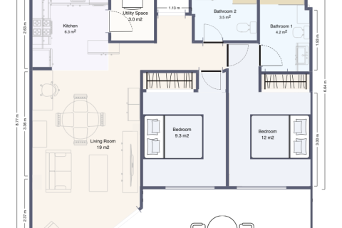 Apartament w Torrevieja, Alicante, Hiszpania 2 sypialnie, 70 mkw. nr 154795 – zdjęcie 17