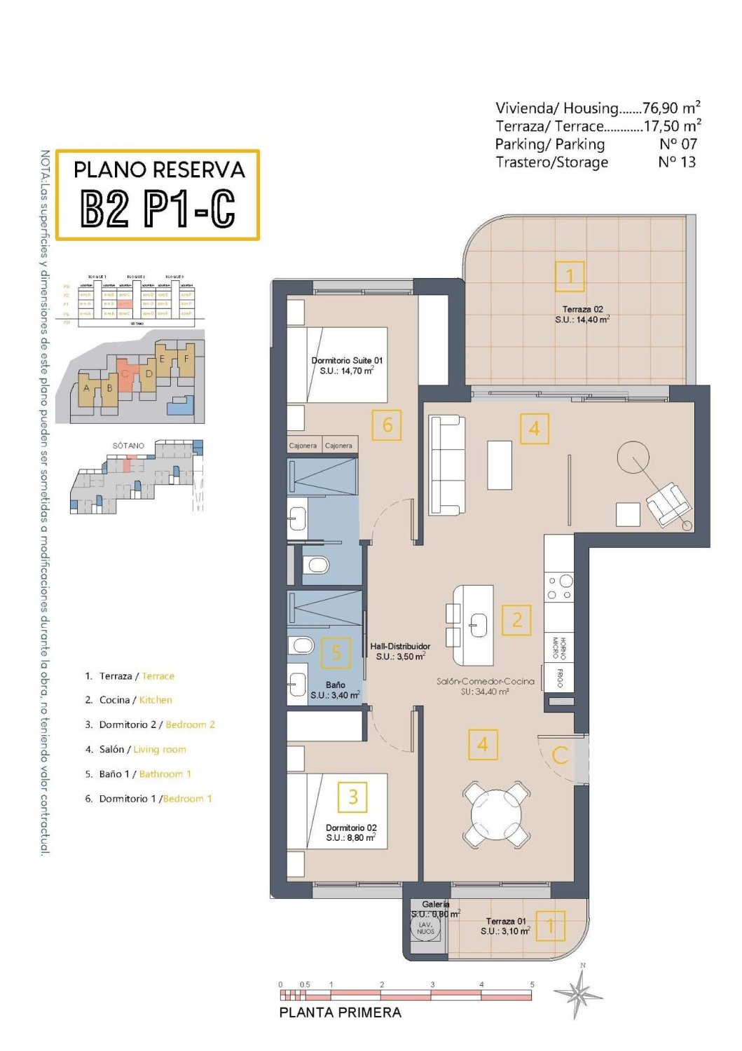 Apartamento en Los Alcázares, Murcia, España 3 dormitorios, 101 m2 No. 138621