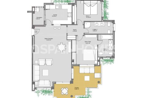 Apartamento en venta en Orihuela, Alicante, España 2 dormitorios, 110 m2 No. 191662 - foto 13