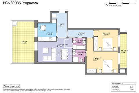 Wohnung zum Verkauf in Barcelona, Spanien 3 Schlafzimmer, 88 m2 Nr. 193671 - Foto 13