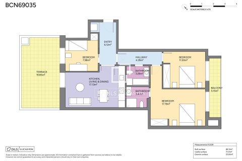 Wohnung zum Verkauf in Barcelona, Spanien 3 Schlafzimmer, 88 m2 Nr. 193671 - Foto 12