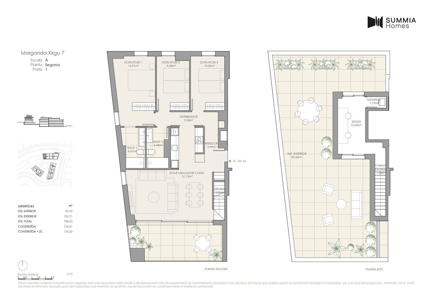 Huoneisto Sitges, Barcelona, Espanja 3 makuuhuonetta, 125 m2 No. 161749