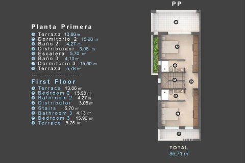 Продажа виллы в Филипины, Аликанте, Испания 3 спальни, 260м2 №187330 - фото 13