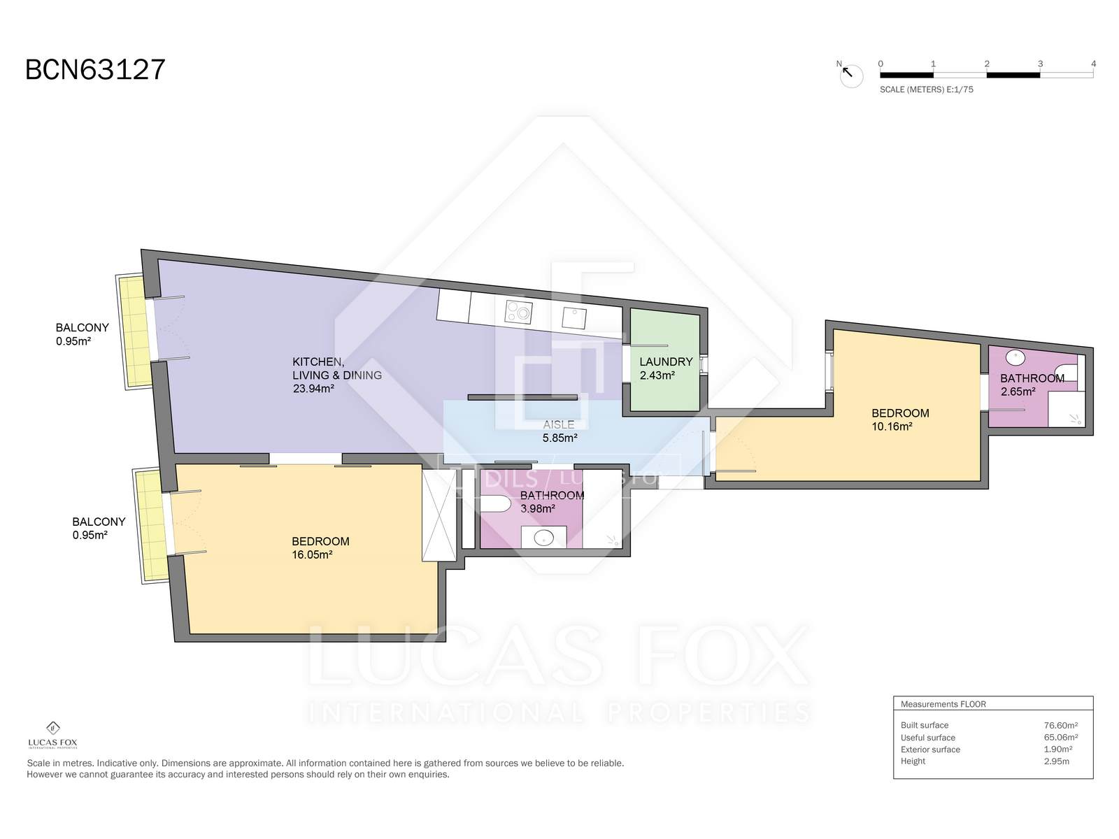 Apartment in Barcelona, Spain 2 bedrooms, 77 sq.m. No. 150645