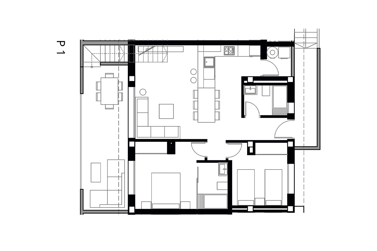 Dúplex en Nature Views, Torrevieja, Alicante, España 2 dormitorios, 75.27 m2 No. 97205