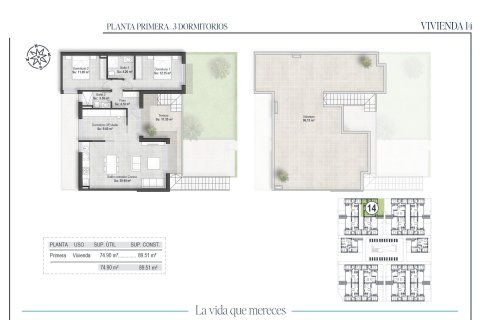 Bungalow à vendre Alhama de Murcia, Murcia, Espagne, 3 chambres, 88 m2 No. 135156 - photo 5