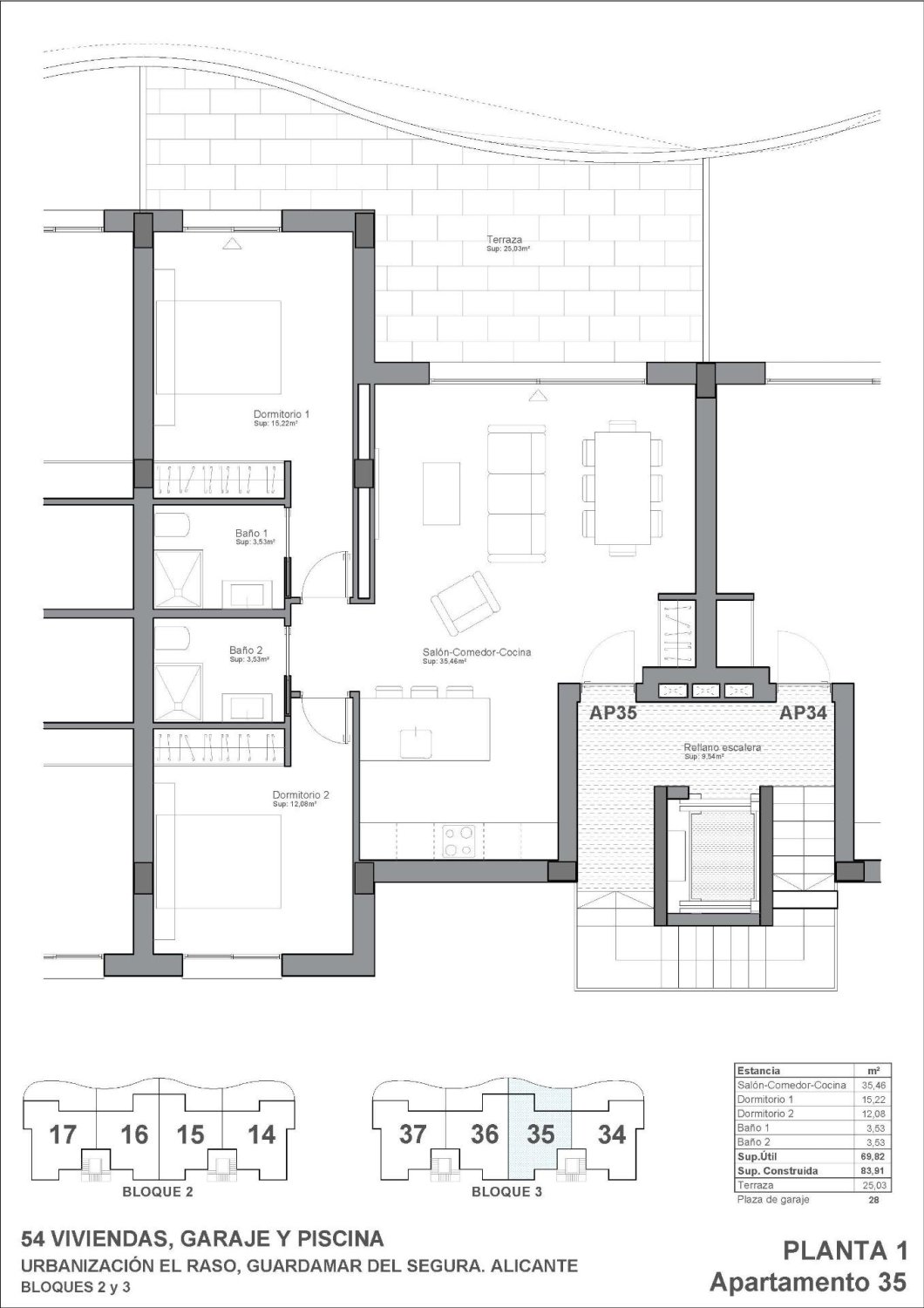 Apartment in Guardamar del Segura, Alicante, Spain 2 bedrooms, 83 sq.m. No. 193081