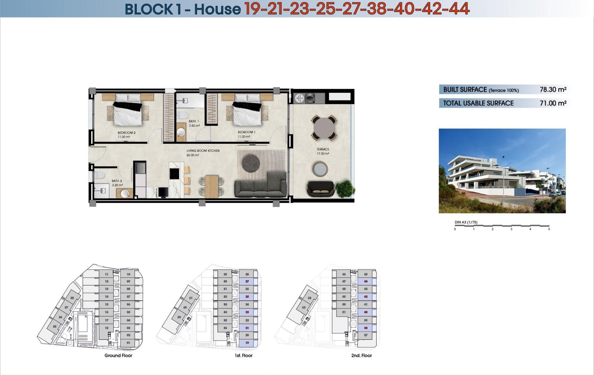 Huoneisto La Marina, Alicante, Espanja 2 makuuhuonetta, 78 m2 No. 151666