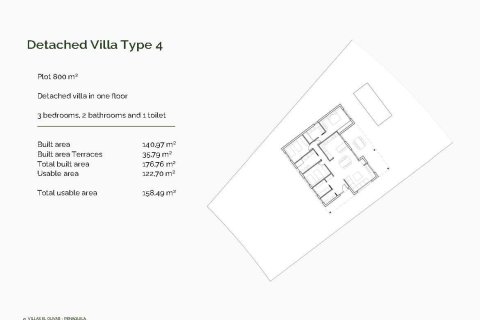 Villa till salu i Penaguila, Alicante, Spanien 3 sovrum, 140 kvm. Nr. 170601 - foto 10