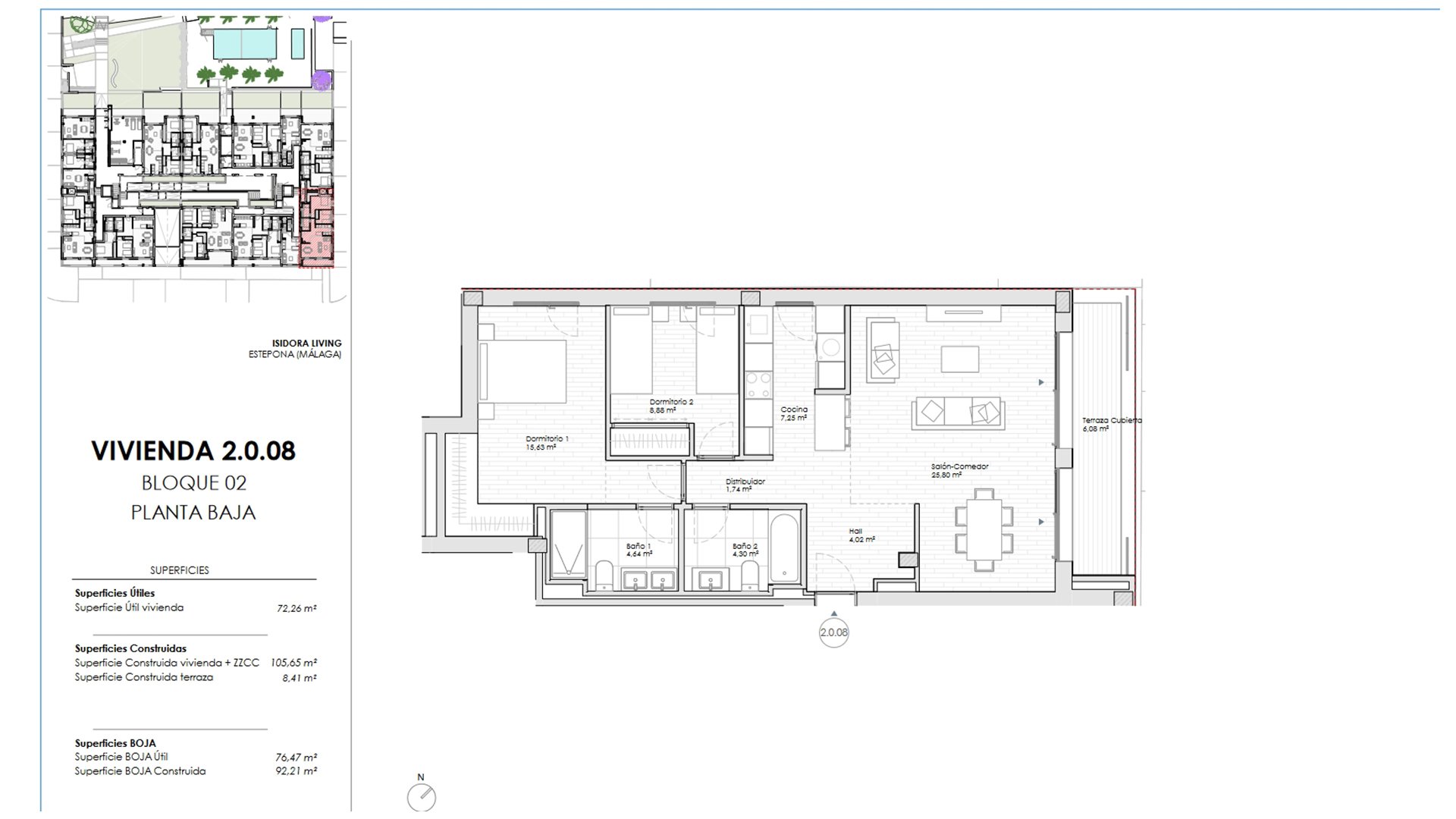 Apartament w Isidora Living, Malaga, Hiszpania 2 sypialnie, 102.64 mkw. nr 73293