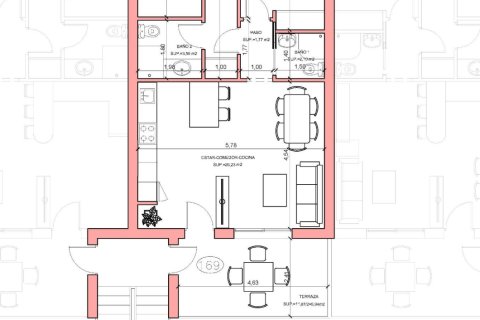 Kattohuoneisto myytävänä Fuente Alamo, Murcia, Espanja, 2 makuuhuonetta, 68 m2 No. 195539 - kuva 11