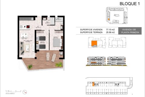 Wohnung zum Verkauf in Torrevieja, Alicante, Spanien 2 Schlafzimmer, 77 m2 Nr. 170936 - Foto 10