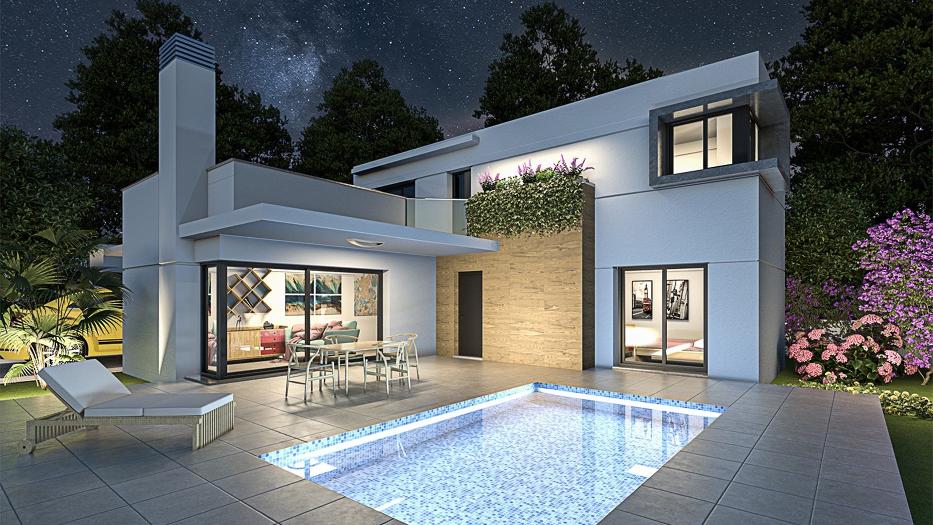 Bungalowi Lago Di Como, Mil Palmeras, Alicante, Espanja 3 makuuhuonetta, 71.03 m2 No. 74753