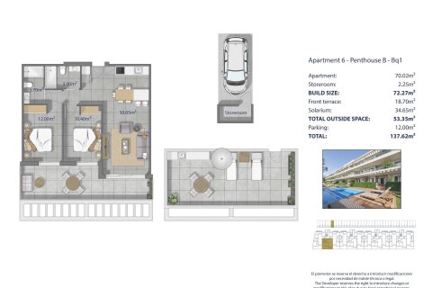 Dzīvoklis pārdošanā Los Alcazares, Murcia, Spānijā 2 istabas, 72 m2 Nr. 193325 - attēls 13