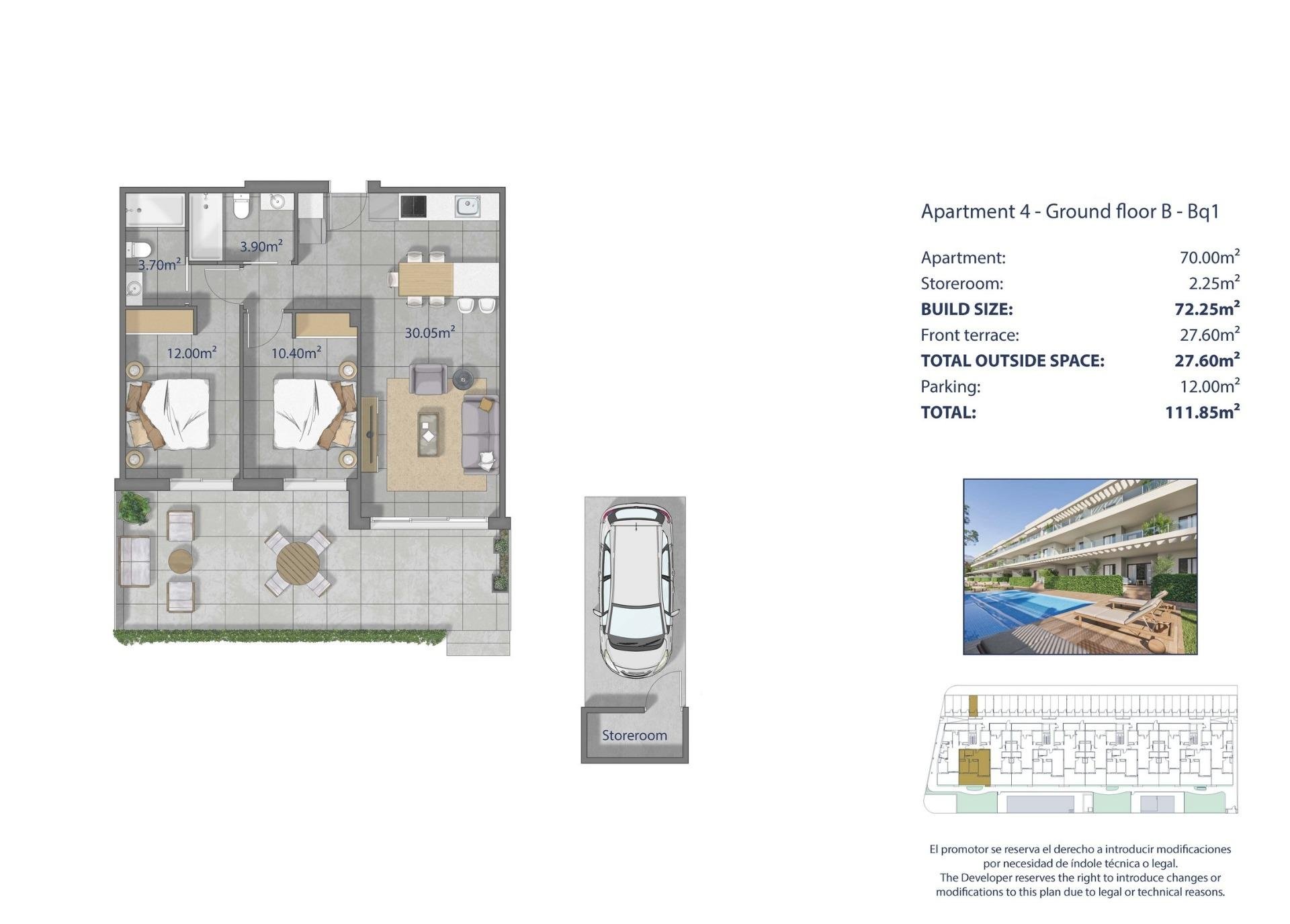 Apartment in Los Alcazares, Murcia, Spain 2 bedrooms, 72 sq.m. No. 193326