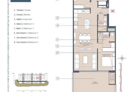 Apartment for sale in Benijofar, Alicante, Spain 3 bedrooms, 81 sq.m. No. 169068 - photo 8