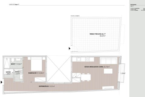 Penthouse w Barcelona, Hiszpania 1 sypialnia, 66 mkw. nr 150978 – zdjęcie 11