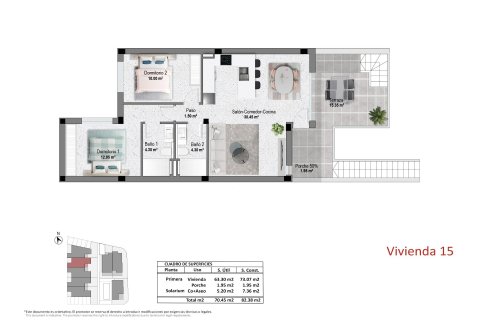 Bungalow zum Verkauf in Pilar de la Horadada, Alicante, Spanien 2 Schlafzimmer, 80 m2 Nr. 191984 - Foto 5