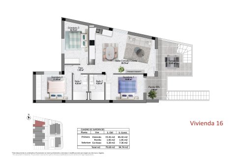 Bungalow for sale in Pilar de la Horadada, Alicante, Spain 3 bedrooms, 92 sq.m. No. 191985 - photo 5