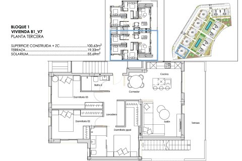 Penthouse for sale in Santa Rosalia, Murcia, Spain 3 bedrooms, 100 sq.m. No. 191982 - photo 15