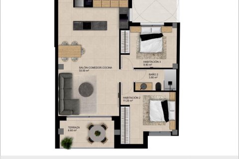 Wohnung zum Verkauf in Catral, Alicante, Spanien 3 Schlafzimmer, 96 m2 Nr. 170250 - Foto 7