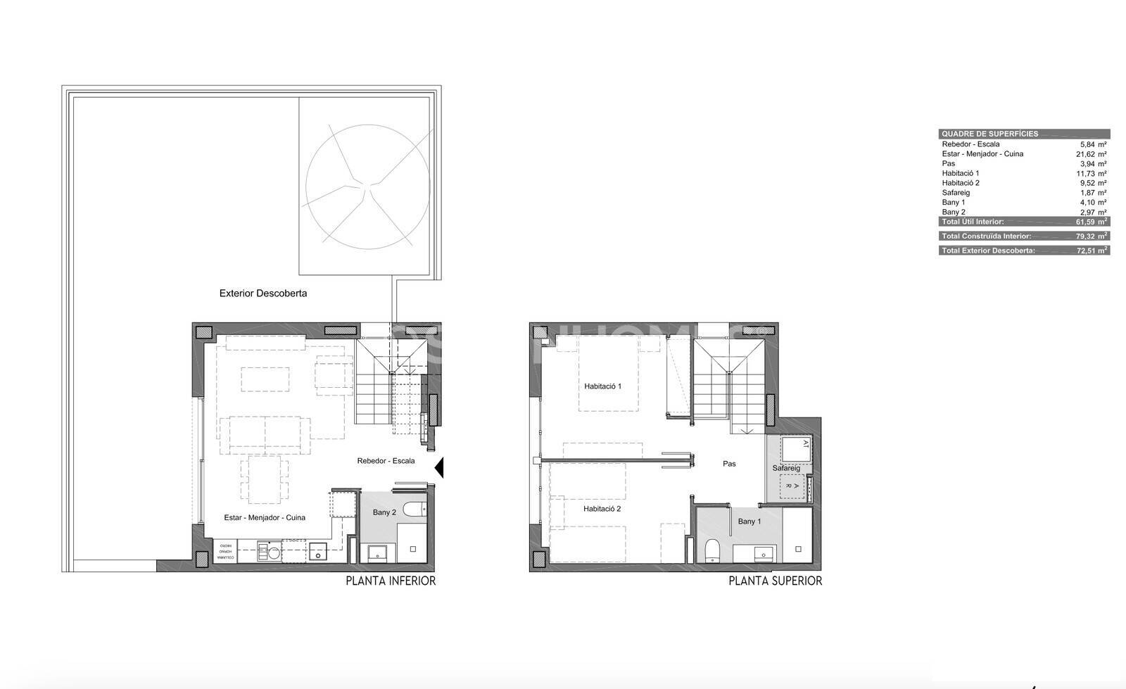 Appartamento a Barcelona, Spagna 2 camere da letto, 61 mq. N° 161667