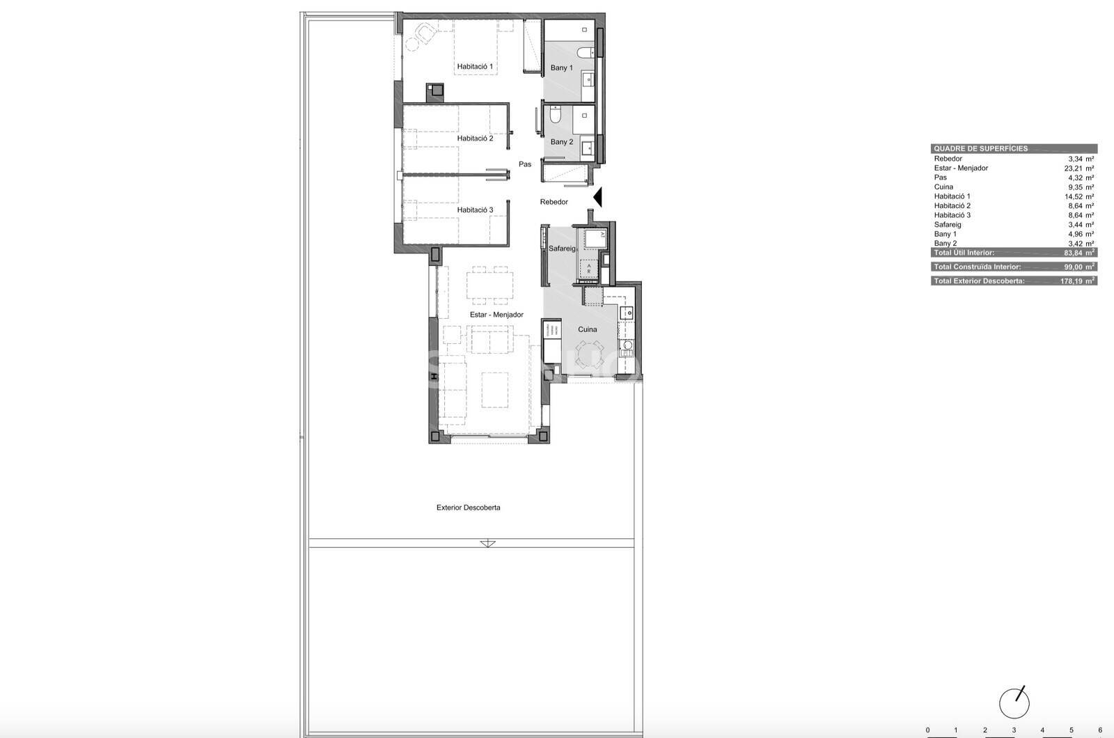 Appartamento a Barcelona, Spagna 2 camere da letto, 61 mq. N° 161667