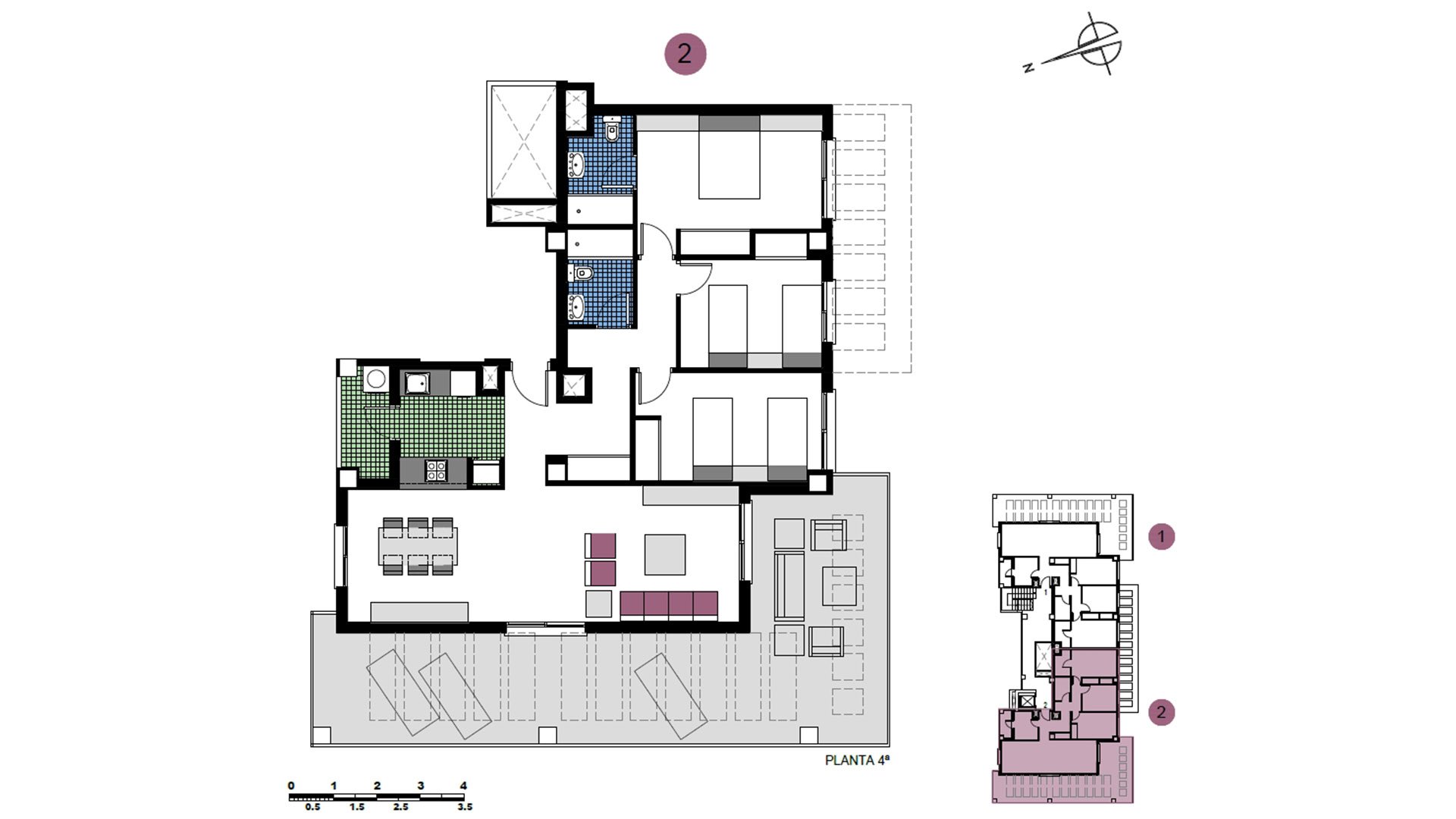 Wohnung in Lago Di Como, Mil Palmeras, Alicante, Spanien 3 Schlafzimmer, 99 m2 Nr. 64875