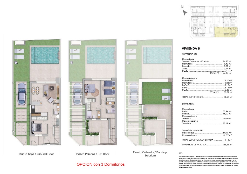 Villa a Pilar de la Horadada, Alicante, Spagna 3 camere da letto, 110 mq. N° 144843
