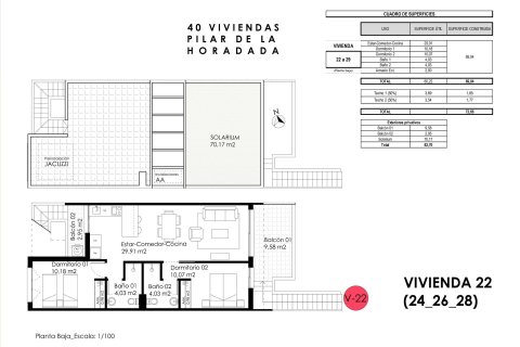 Bungalow zum Verkauf in Pilar de la Horadada, Alicante, Spanien 2 Schlafzimmer, 72 m2 Nr. 187262 - Foto 24