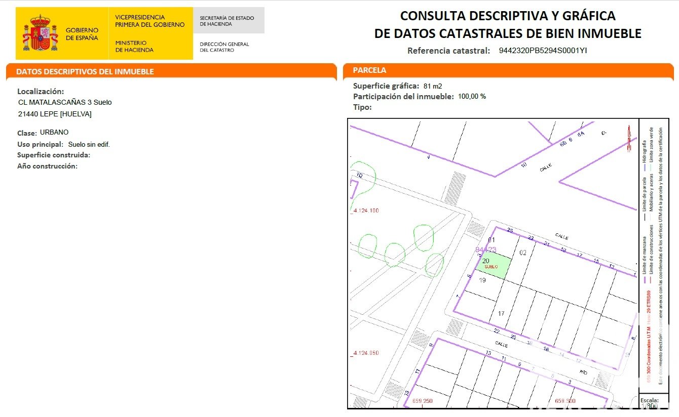 Land plot à Lepe, Huelva, Espagne 81 m2 No. 185000