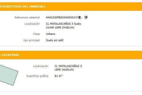 Land zum Verkauf in Lepe, Huelva, Spanien 81 m2 Nr. 185000 - Foto 3