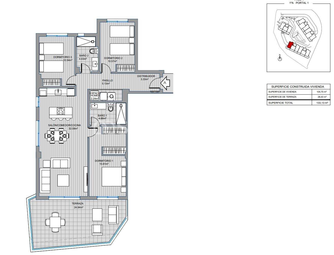 Apartment à Mijas, Malaga, Espagne 3 chambres, 100 m2 No. 63429