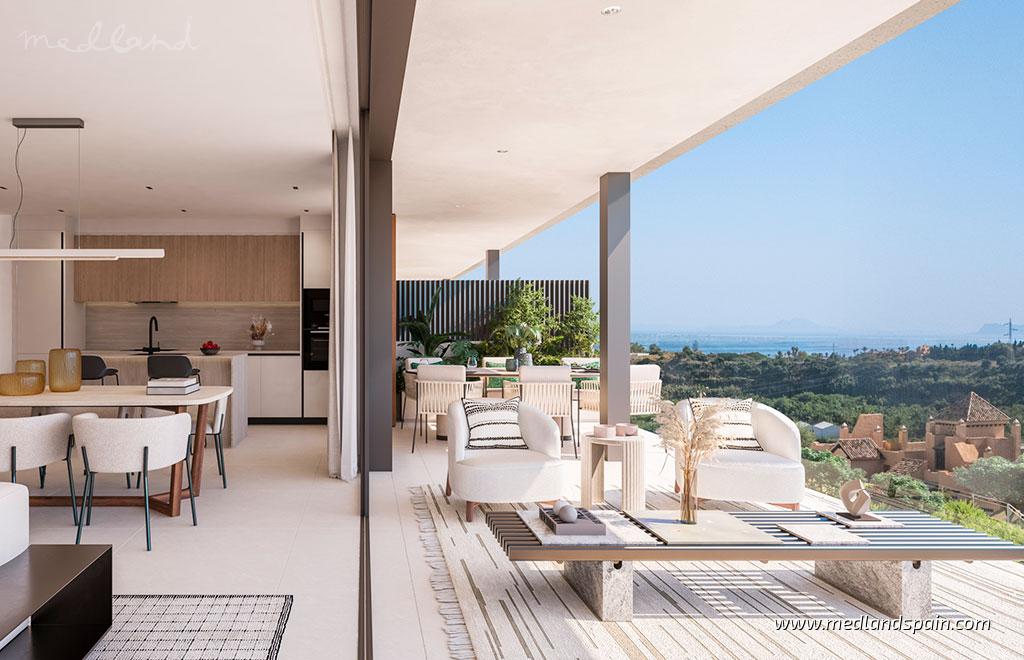 Lägenhet i Estepona, Malaga, Spanien 2 sovrum, 131 kvm. Nr. 143892