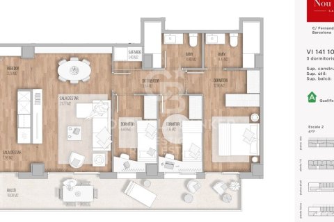 Apartment à vendre à Barcelona, Espagne, 3 chambres, 86 m2 No. 159424 - photo 9