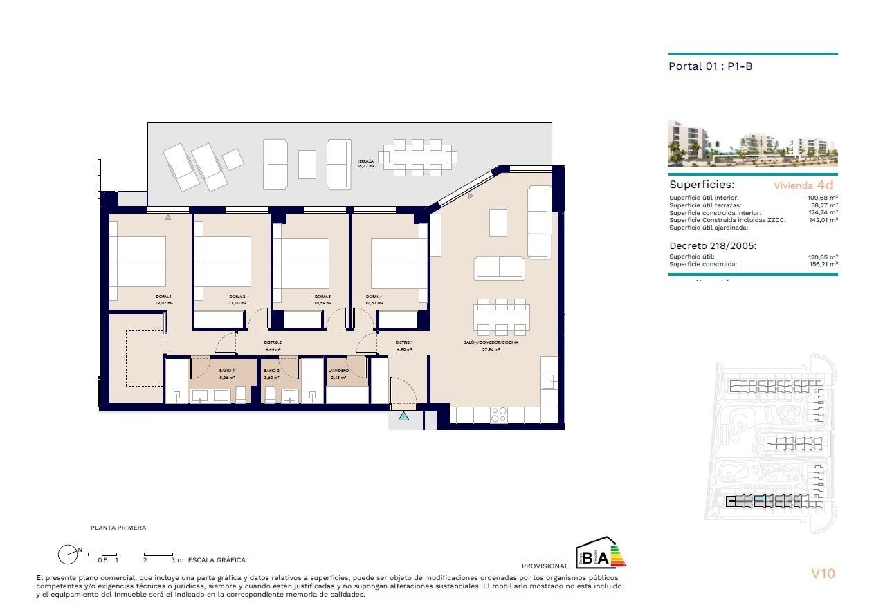 Dzīvoklis Almerimar, Almeria, Spānijā 4 istabas, 156 m2 Nr. 182689