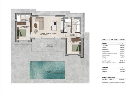 Villa till salu i Pinoso, Alicante, Spanien 2 sovrum, 100 kvm. Nr. 189035 - foto 19