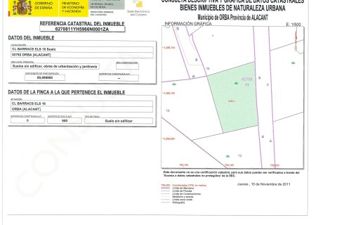 Land zum Verkauf in Orba, Alicante, Spanien Nr. 183959 - Foto 2