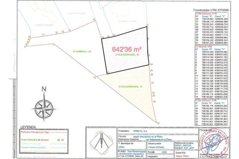 Terreno a Orba, Alicante, Spagna N° 183959