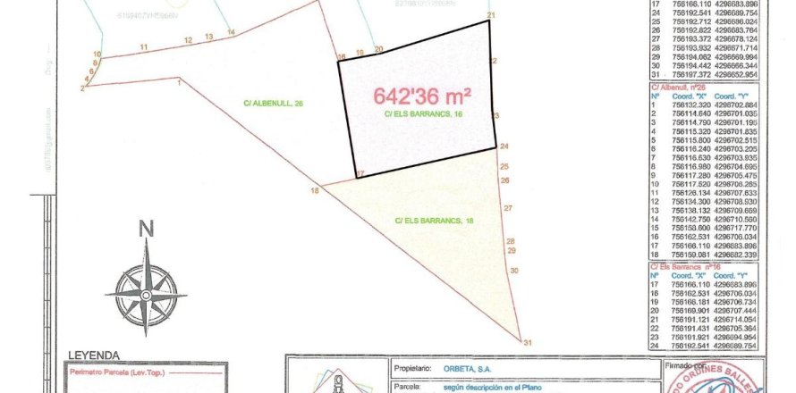 Land in Orba, Alicante, Spanien Nr. 183959
