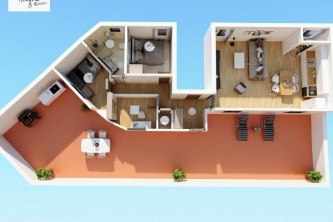 Продажа пентхауса в Манисес, Валенсия, Испания 1 спальня, 65м2 №178166 - фото 3