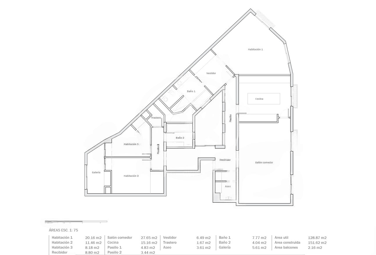 Apartment in Barcelona, Spain 3 bedrooms,  No. 141001