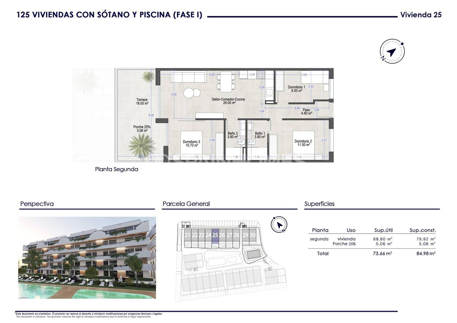 Apartment à San Pedro del Pinatar, Murcia, Espagne 3 chambres, 70 m2 No. 144607